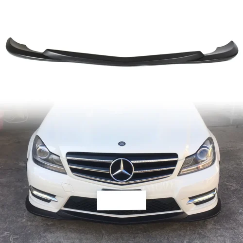 Mercedes Benz C Class W204 Facelift Front Lip GH Style Gloss Black