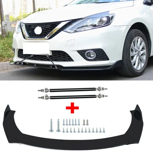 Nissan Car Front Bumper Lip Spoiler Splitter Body Kit Glossy Black