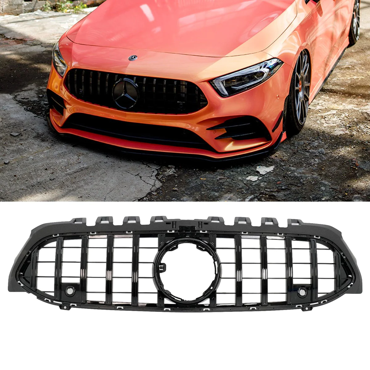 Merc W177 GTR Panamericana Style Gloss Black Upgrade Grille (18 +) MERCEDES BENZ Merc W177 GTR Panamericana Style Gloss Black Upgrade Grille (18 +)