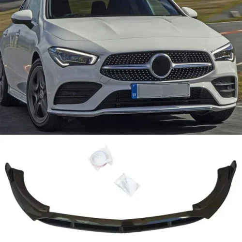 Front Bumper Lip for 2020-2023 Mercedes Benz CLA Sport Brabus style Style Gloss Black Lower Splitter