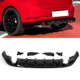 Rear Bumper Diffuser Valance Kits Gloss Black for TCR Fit for Volkswagen Golf MK7 5 Facelift