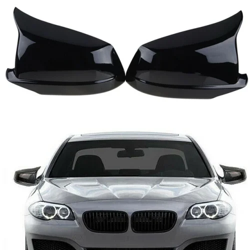 BMW F10 F11 5-Series Gloss Black Door Side Mirror Cover Caps glossy black