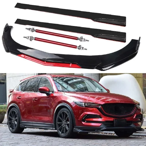 Front Bumper Lip Splitters Spoiler 2.2M Side Skirt Strut Rods For Mazda CX5 CX9