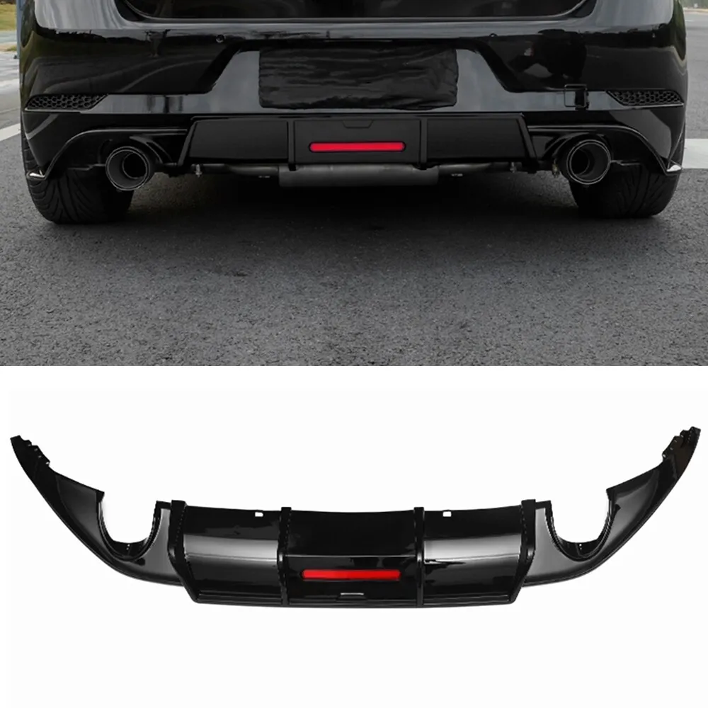 VW Golf 7 GTI Karbel Gloss Black Diffuser With Brake Light Golf 7 GOLF 7 VW Golf 7 GTI Karbel Gloss Black Diffuser With Brake Light