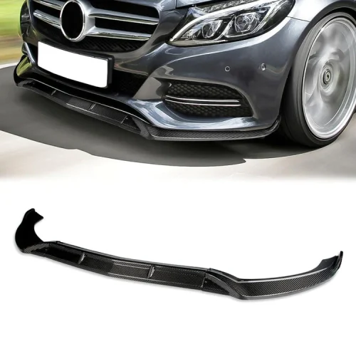 Carbon Look Mercedes Benz W205 C-Class Base Model Only Front Bumper Lip