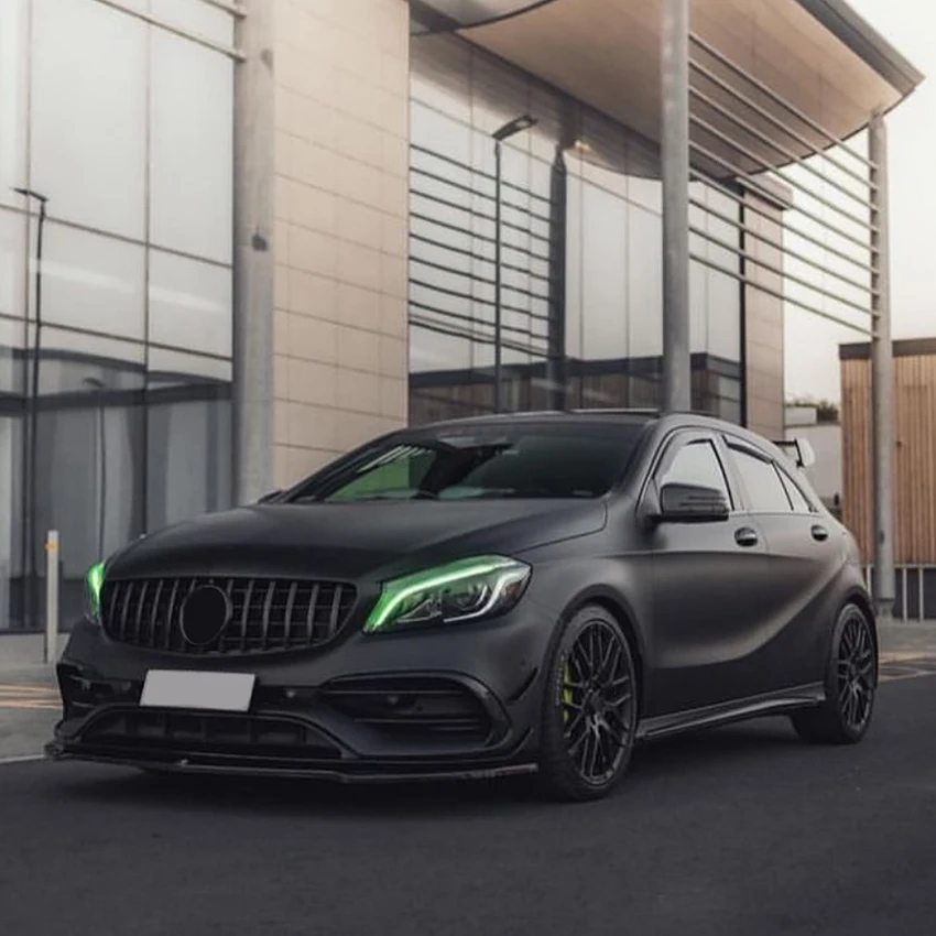 Mercedes-Benz CLA Class W117 W176 A200 A260 A45 AMG Duraflex Front lip Gloss Black 2013-2018 MERCEDES BENZ W117 CLA-Class Mercedes-Benz CLA Class W117 W176 A200 A260 A45 AMG Duraflex Front lip Gloss Black 2013-2018 - Image 2