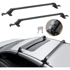 2pcs Universal Roof Bars With Anti-theft Locks Gutterless UNIVERSAL 2