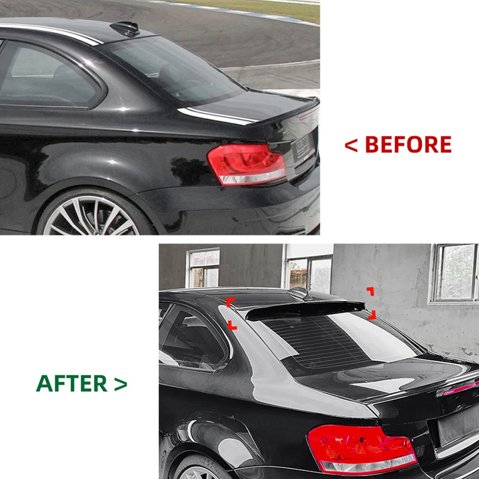 BMW 1 Series E82 Coupe Rear Roof Spoiler – Gloss Black BMW BMW 1 Series E82 Coupe Rear Roof Spoiler – Gloss Black - Image 2